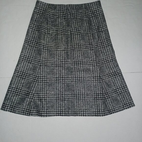 UNIQLO WOOL BLEND FLARE SKIRT CHECKERED PLAID - Picture 11 of 11